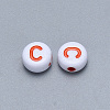 Craft Acrylic Horizontal Hole Letter Beads SACR-S201-11C-2