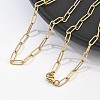 304 Stainless Steel Paperclip Chain Necklace LS-NJEW-M183-04G-3