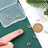 8Pcs 2 Colors Brass Micro Pave Clear Cubic Zirconia Twister Clasps KK-FH0007-74-3