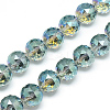 Electroplate Glass Bead Strands EGLA-S137-14mm-01-1