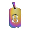 Ion Plating(IP) 304 Stainless Steel Pendants STAS-O127-A08-1
