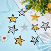 42Pcs 6 Styles Star Computerized Embroidery Cloth Iron on/Sew on Patches FIND-CP0002-14-4