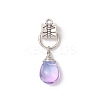 Electroplate Glass Pendants PALLOY-JF03577-3