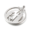 304 Stainless Steel Pendants STAS-S178-04P-2