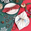 Christmas Theme Glass Beaded Napkin Rings AJEW-SC00029-5