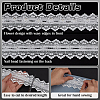 2 Yards Polyester Flower Lace Ribbons SRIB-FG0001-28-4
