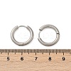 202 Stainless Steel Huggie Hoop Earrings X-EJEW-F111A-16mm-P-5