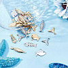 SUNNYCLUE 32Pcs 8 Style 201 & 304 Stainless Steel Charms STAS-SC0004-35-4