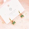Ion Plating(IP) 304 Stainless Steel Rectangle Hoop Earrings EJEW-A118-01G-3
