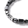 Faceted Column & Cube Synthetic Non-magnetic Hematite Beaded Necklaces NJEW-Q341-06-3
