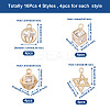  Jewelry 16Pcs 4 Style Brass Clear Cubic Zirconia Charms ZIRC-PJ0001-08-3