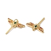 Rack Plating Brass Micro Pave Clear Cubic Zirconia Pendants X-KK-D074-09G-3
