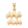 304 Stainless Steel Pendants STAS-L210-06L-G-1