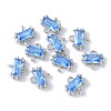 Brass Pave Cubic Zirconia Connector Charms KK-F892-53P-03-1