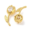 Real 18K Gold Plated Rack Plating Brass Micro Pave Cubic Zirconia Pendants KK-R153-13B-G-2