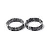 Rectangle Natural Map Stone Beads Stretch Bracelets for Women Men BJEW-Z149-01G-4