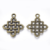 Tibetan Style Alloy Pendants TIBE-Q092-05AB-RS-1