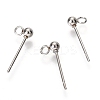 Non-Tarnish Original Color 304 Stainless Steel Ball Post Stud Earring Findings STAS-C018-23P-03-1
