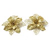 Plastic Glitter Artificial Flower HJEW-R124-03-1