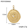 304 Stainless Steel Micro Pave Cubic Zirconia Pendants STAS-OY008-65G-2