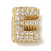 Brass Micro Pave Cubic Zirconia Beads KK-P290-61G-E-1