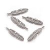 Tibetan Style Alloy Feather Big Pendants LS-X-TIBEP-A12720-AS-RS-1