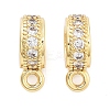 Rack Plating Brass Micro Pave Cubic Zirconia Tube Bails LS-KK-Z052-01G-1