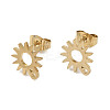 Ion Plating(IP) 304 Stainless Steel Stud Earring Findings X-STAS-I206-01G-1