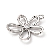 Brass Pave Cubic Zirconia Pendants KK-D371-05P-2