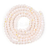 Opaque Solid Color Electroplate Glass Beads Strands EGLA-A039-P2mm-L06-3