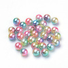 Rainbow Acrylic Imitation Pearl Beads OACR-R065-8mm-A07-1