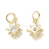 Brass Micro Pave Cubic Zirconia Pendants KK-P188-H04-G-2