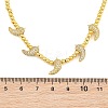 Brass Micro Pave Clear Cubic Zirconia Hot Pepper and Round Beaded Necklaces KK-CBA4547-15G-4