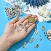 40Pcs 4 Styles Tibetan Style Alloy Pendants TIBEP-YW0002-03-5