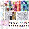 DIY Flat Round/Disc Handmade Polymer Clay Beaded Bracelets Jewelry Making Kits DIY-YW0012-94-1