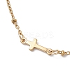 304 Stainless Steel Cross Link Chain Bracelet Making AJEW-JB01380-01-3