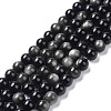 Natural Silver Obsidian Beads Strands X-G-D083-01B-1