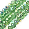 Electroplate Transparent Glass Beads Strands EGLA-A046-01C-04-1