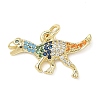 Brass Micro Pave Cubic Zirconia Pendants ZIRC-I356-10G-1