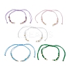 AB Color Plated Faceted Rondelle Glass Braided Bead Bracelet Making AJEW-JB01544-1