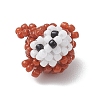 3D Glass Seed Beaded Monkey Pendants PALLOY-MZ01154-4