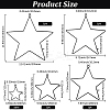 5 Styles Iron Star Ring for DIY Woven Net/Web with Feather IFIN-GF0001-67A-2