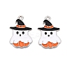 Halloween Theme Alloy Enamel Pendants ENAM-T020-08F-2