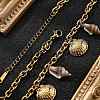 Ocean Beach 304 Stainless Steel & Shell Bib Necklaces STAS-Z112-01G-3