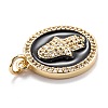 Real 18K Gold Plated Brass Micro Pave Clear Cubic Zirconia Pendants ZIRC-M114-50G-07-3