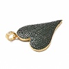 Rack Plating Brass Micro Pave Cubic Zirconia Pendants KK-E281-01G-4