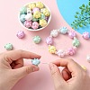 70Pcs 7 Colors Opaque Acrylic Cat Paw Beads MACR-CJ0001-48-4