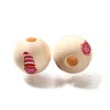 Valentine's Day Element Printed Wood Beads WOOD-R002-01-02-2