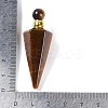 Natural Tiger Eye Faceted Cone Openable Perfume Bottle Big Pendants G-L524-18G-08-4