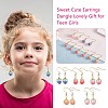 3D Resin Flower Dangle Earrings EJEW-SW00019-05-5